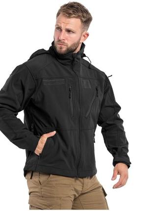 Тактична куртка mil-tec scu 14 softshell - black (10864002) - xl9 фото