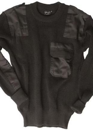 Светр mil-tec pullover bw polyacryl - black 10803002-0501 фото