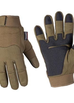 Рукавички армійські зимові тактичні з мембраною mil-tec 12520801 олива army gloves winter thinsulate