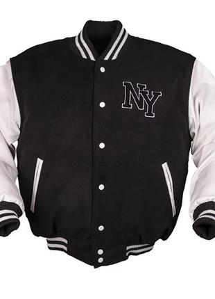 Куртка бомбер mil-tec ny baseball - black/white 10370002 розмір l