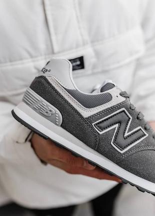 Демисезонные серые кроссовки new balance 574 демісезонні сірі кросівки new balance 57410 фото