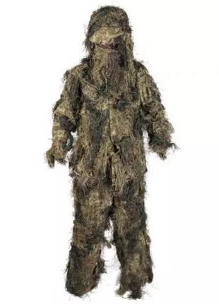 Маскировочный костюм кикимора ghillie mil-tec anti fire woodland 11961820-m/l3 фото