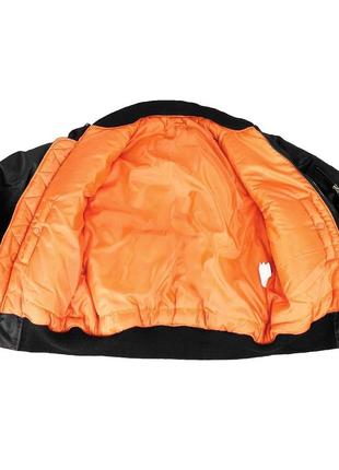 Тактическая двусторонняя куртка бомбер mil-tec ma1 black 10403002 размер 3xl9 фото