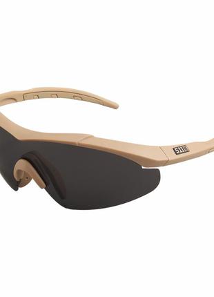 Тактические очки 5.11 aileron shield с 3 линзами койот оправа с поляризацией3 фото