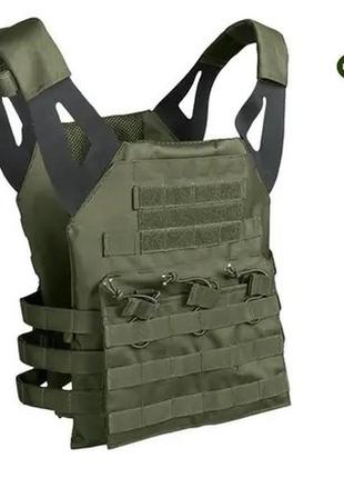 Тактичний жилет плитоноска plate carrier gen 2 mil tec олива (13463201)