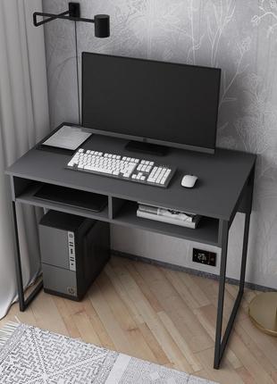 Комп'ютерний стіл письмовий барт 100 х 55 х 78,1 см графіт з полицею. столик письмовий...
