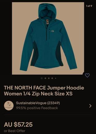 Флісова кофта з капюшоном/худі/фліска the north face jumper hoodie 1/4 zip neck/berghaus10 фото