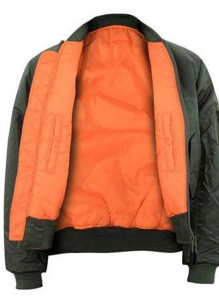 Тактическая двусторонняя куртка бомбер mil-tec ma1 олива 10403001 размер s6 фото