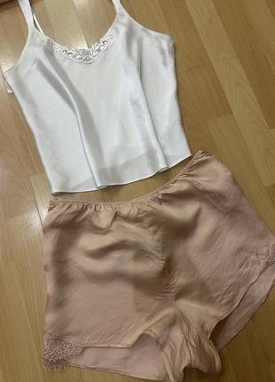 Шелковая пижама шелк шорты шовкова піжама шовк шорти