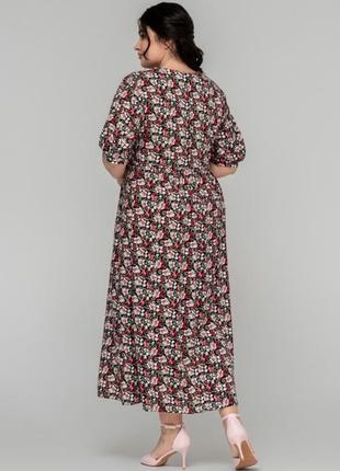 Платье летнее лёгкое штапельное с карманами5 фото