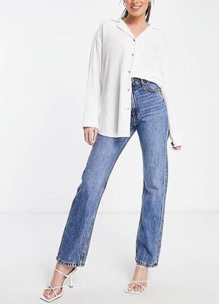 Стильні джинси bershka straight high waist1 фото