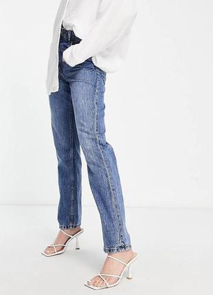 Стильні джинси bershka straight high waist7 фото