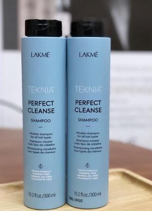 Міцелярний шампунь для глибокого очищення волосся - lakme teknia perfect cleanse shampoo