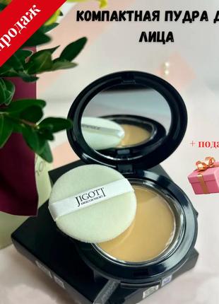 Компактная матирующая пудра с коллагеном jigott natural two way cake 23 - natural beige (12g)