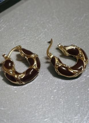 Дизайнерские серьги в стиле боттега венета