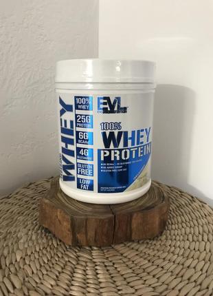 Сироватковий протеїн evlution nutrition, 100% whey protein, unflavored, 454 г