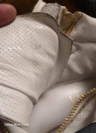 Baldinini trend. оригинал! италия женские белые полностью кожаные ботинки9 фото