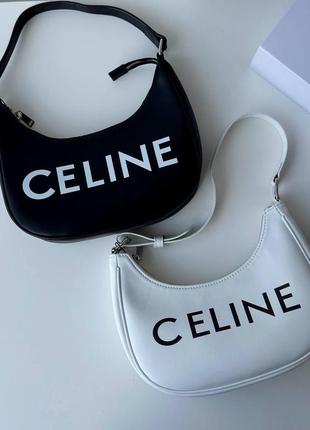 Женская сумка celine ava селин белая черная полный комплект1 фото