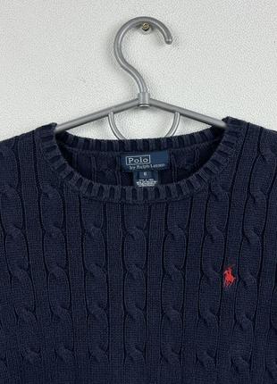 Свитер вязаный синий детский polo ralph lauren2 фото