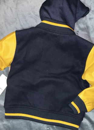 Куртка бомбер з капюшоном (рукава штучна шкіра) c&a2 фото