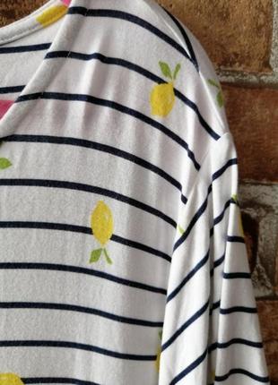 Трикотажная блуза футболка с лимончиками 🍋 🍋 🍋3 фото