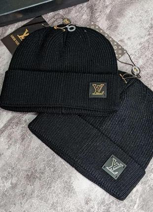 Шапка louis vuitton. чоловіча шапка зимова брендова