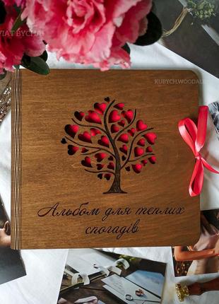 Фотоальбом з дерева на подарунок на весілля, річницю код/артикул 182