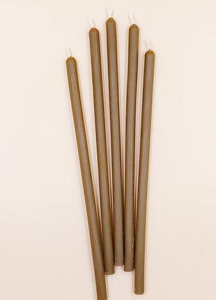 30 шт коричневі воскові свічки 10 см. (натуральний віск, власне виробництво) код/артикул 144