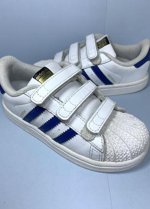 Кросівки шкіряні adidas superstar3 фото