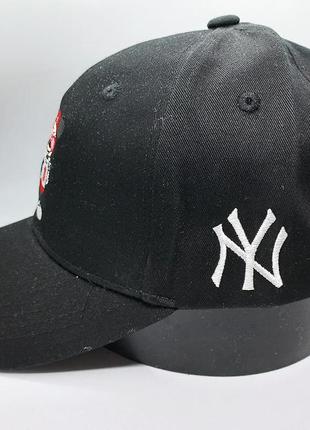 Кепка бейсболка new york yankees ny mlb нью-йорк янкіз чорна2 фото