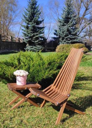 Мебель садовая, террасная, деревянная, комплект кентукки: кресло + стол, цвет: палисандр код/артикул 115 к-0049 фото