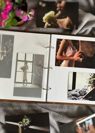 Альбом с деревянной обложкой - подарок на свадьбу, годовщину отношений. размер фото...