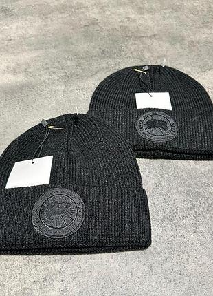 Шапка canada goose. шапка мужская зимняя брендовая