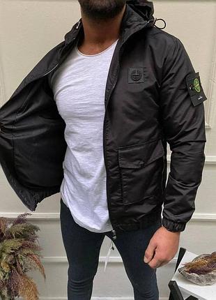 Мужская ветровка stone island на молнии. ветровка стон айленд унисекс