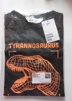 Нова футболка з динозавром h&m 6 7 8 122 1283 фото