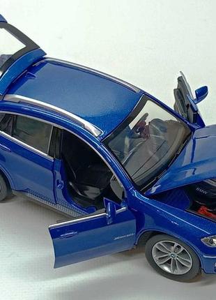 Машинка автопром bmw x6 1:26 синя 68250a