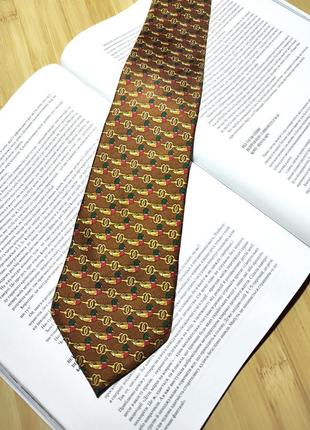 Cerruti 1881 paris виробництво франція шовкова краватка з оригінальним принтом2 фото