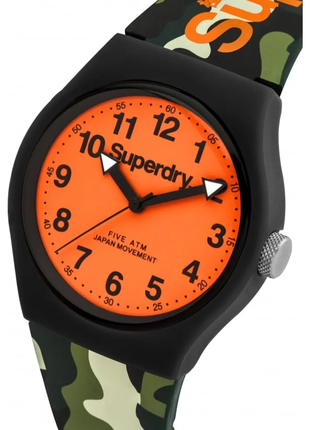 Камуфляжний годинник із силіконовим ремінцем superdry. новий з етикетками оригінал9 фото