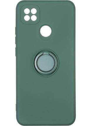 Чехол fiji holder ring для xiaomi redmi 10a бампер накладка с подставкой dark green