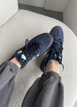 Кроссовки adidas spezial handball navy blue gum4 фото