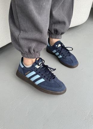 Кросівки adidas spezial handball navy blue gum6 фото