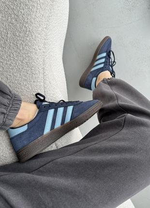 Кроссовки adidas spezial handball navy blue gum5 фото
