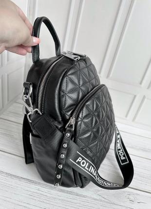 Женская кожаная рюкзак. женская кожаная сумка. polina &amp; beiterou.2 фото
