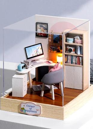 Румбокс конструктор 3d diy cute room corner of happiness ляльковий будинок qt-030