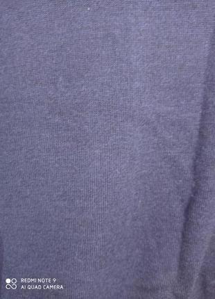 Р5. шерстяной мериносовый тёмно-синий пуловер джемпер с v-горловиной шерсть меринос вовна6 фото