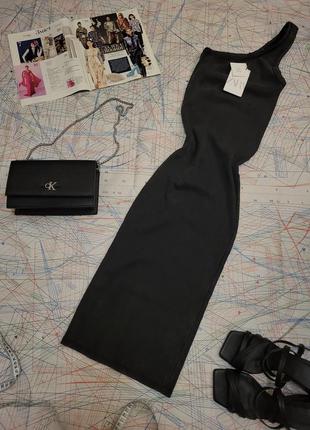 Сукня міді в рубчик zara/плаття міді