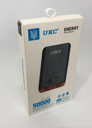 Акумулятор портативний павербанк power bank ukc art-4148/4204. 50000mah, 4usb, зовнішній акумулятор7 фото