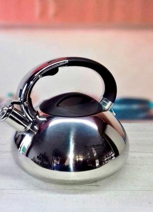 Чайник зі свистком 3л з нержавіючої сталі edenberg eb-1323 чайник для індукційної плити чайник газовий