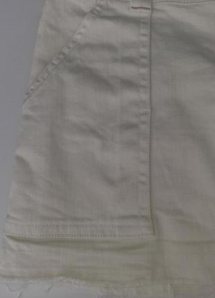 Юбка джинсовая белая короткая  размер  l7 фото