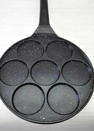 Сковорода для оладок (млинцева) 27см edenberg eb-7512 сковорідка млинцева індукційна з мармуровим покриттям8 фото
